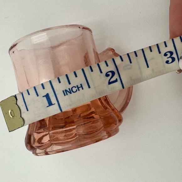 Vintage Pink Depression Glass Mini Beer Mug Shot Glass Lot of 7 - Picture 7 of 7